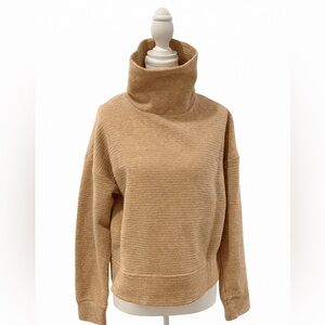 Calia by Carrie Underwood Cowl Neck Sweatshirt Tan Size M
